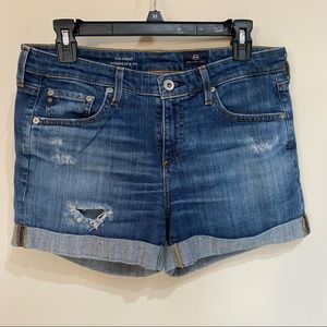 AG Adriano Goldschmied Cuffed Denim Shorts